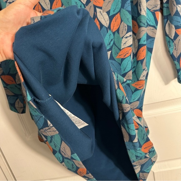 Seasalt Cornwall size 10 US Tall Waves tunic, teal w/leaf pattern, fall, autumn - Picture 12 of 12